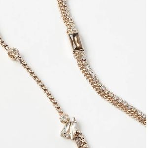 *NWT!!* LOFT Neutral Jewel & Gold Chain Long Necklace